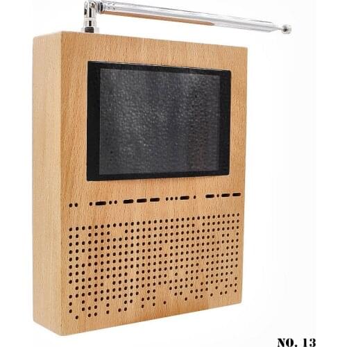 3.5 Inch LCD Screen Digital Signal Receiver SDR Software Radio DSP Noise Reduction Full Mode 50k-200MHz Wooden Shell Subwoofer