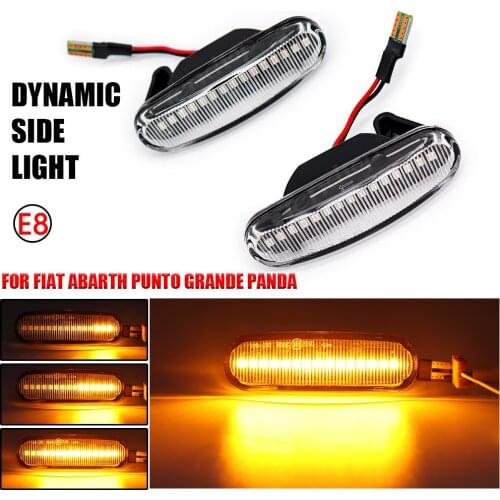 For Fiat Abarth Punto Grande Panda 199 Doblo Fiorino 3 Idea 350 Linea 323 110 Dynamic LED Side Marker Light Sequential Lamps