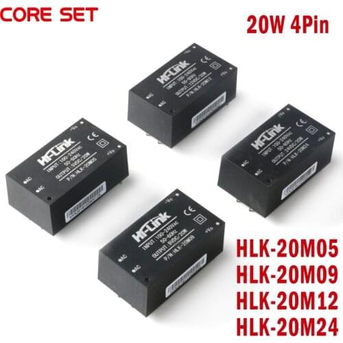 HLK-20M05/20M09/20M12/20M24 AC DC 220V 5V/9V/12V/15V/24V isolated switching step down power supply module home automation