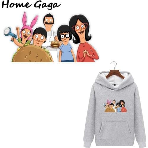 Homegaga Funny Cartoon Clothes Heat press Transfers Stickers Iron on Patch Handmade Decoration Appliques Jeans T-shirts D1760