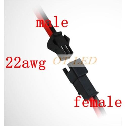 50pairs/lot 10cm/pcs 20cm/pair 2pin LED connecting wire, male and female connector Terminals cable, SMP 22awg Extend wired wire