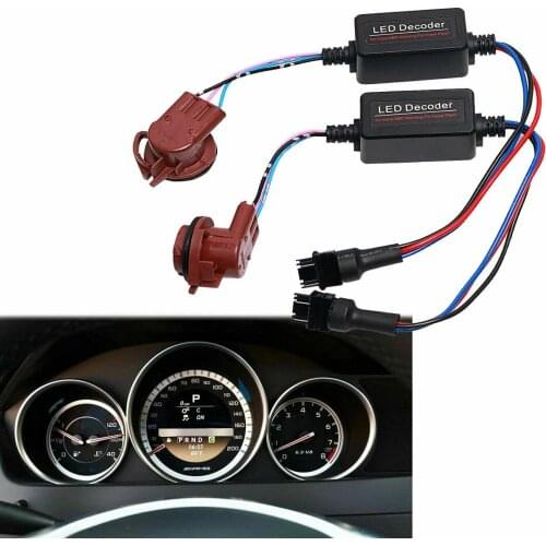 Krator 2PCS 3157 3 Taps LED Decoder Warning Canceller No Error Resistor For Signal Light
