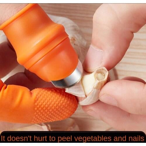 Kitchen peeling vegetables pinching beans thumb knife picking pepper finger set beans nails beans finger set picking vegetables