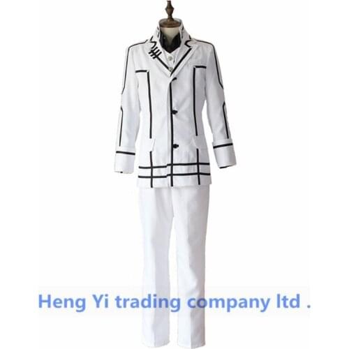 Kuran Kaname Cosplay Costumes Vampire Knight White Coat Pants Vest 3Pcs Set Anime Suit Halloween Cosplay Set Carnival Clothes