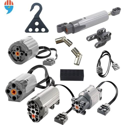 Decool Technic Linear Actuator with Dark Bluish Pusher Connectors compatible with 61904 61927 MOC technic parts Blocks Bricks