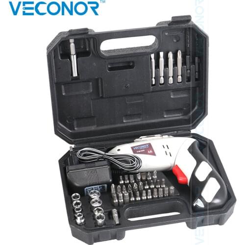 47PCS Mini Electric Screwdriver Kit Cordless Rechargeable Driver Tool Dual Position Transformable Speed Electric Tools Set