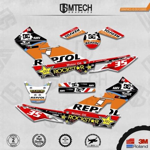 DSMTECH Customized Team Graphics Backgrounds Decals 3M Custom Stickers For 2003-2006 2007-2010 2011-2016 KTM 990ADV 003