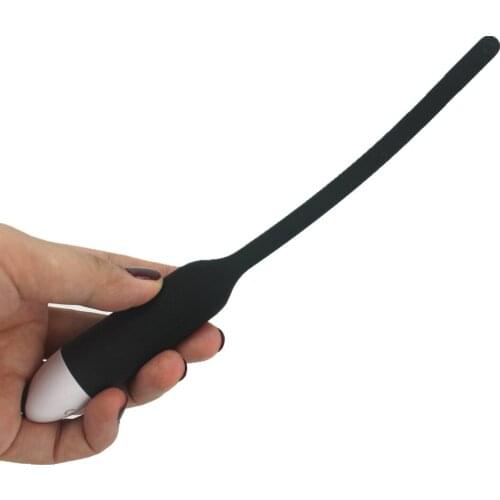 New Sex Products Male Chastity Device Toys Silicone 7 Speed Vibrator Urethral Sounds Catheter Penis Plug Sex Toys For Men