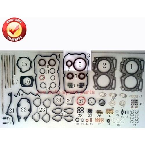 EJ25 Engine Full gasket set kit Overhaul for Subaru Forest Baja Legacy Impreza Outback 2458CC 2.5L 1999-2003 10105-AA160