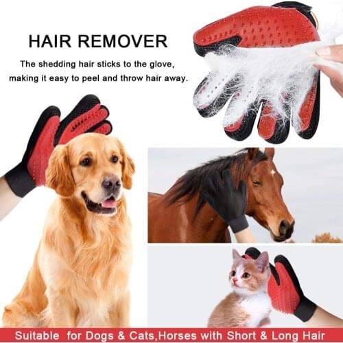 Hot 4 Colors Pet Comb Pet Brush Glove Hair Removal Cat Grooming Massage Bath Brush Magic Gentle Efficient Groomer Dogs Combs