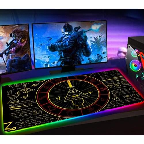 RGB XXL Mouse Pad Personality Mathematician Digital Gaming Mause Pad 250x350mm Mousepad Keyboard Mat Rubber No-slip with Backlit