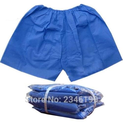 Blue Sauna Pants Sterilized SPA Bath Center Hotel Disposable Underwear Flat Underwear Breathable Sanitary Individual Pack 50pcs
