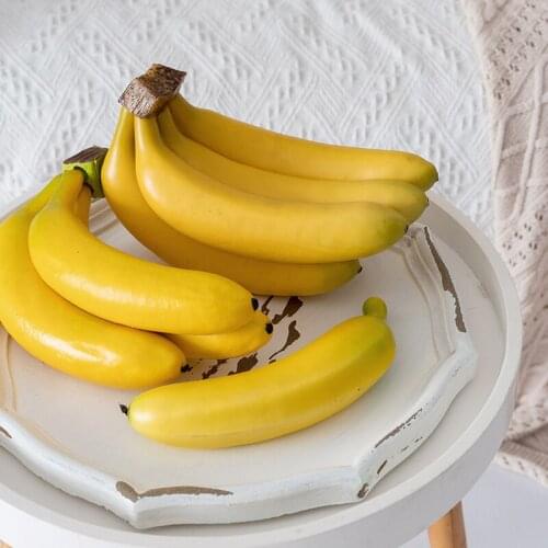 SWEETGO Artificial banana Fruit/food simulation foam fake bananas model home decorating for showcase photography tools