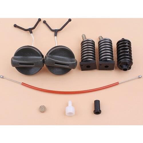 Fuel Cap Tank Vent Beather AV Buffer Spring Throttle Cable Repair Kit For Husqvarna 445 450 Chainsaw Spare Parts