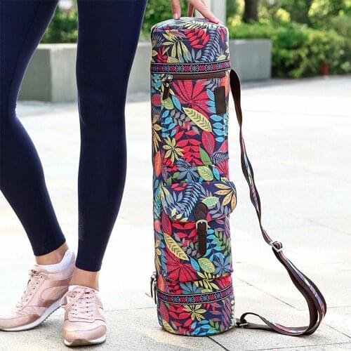 Full Zipper Sports Yoga Mat Tote Bag Printed Yoga Mat Bag Multi-Function Storage Bag