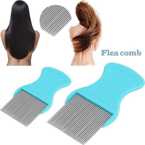 Random Color Hair Lice Comb Brushes Terminator Fine Egg Dust Free Removal Stainless Steel Comb Salon Styling Tool Women Girl 911