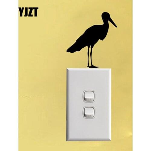 YJZT Bird Animals Silhouette Wall Decal Living Room Decor Vinyl Switch Sticker 17SS0168