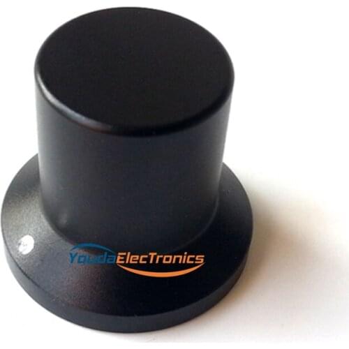 1PC 25x22x17 Dull Polish Black knob Aluminium AMP volume potentiometer Knob 6.0mm hole
