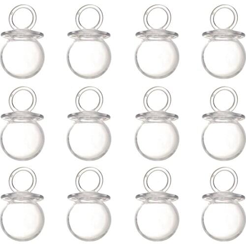12Pack Fillable Pacifier Shape Baby Shower Candy Box Bottle Party Favors
