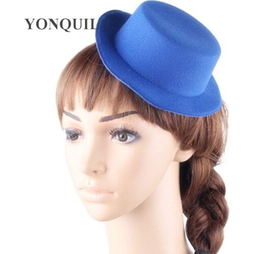 17 CM Top Hat Children Kids Party Show Headpiece For Women Wedding Show DIY Hair Accessories Elegant Ladies Headwear Fedora Cap