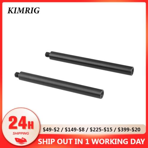 10mm Rod 100mm long rods Male 1/4 Thread to Female 1/4 inch Mount Connecting Screw for DSLR Camera Photo Studio Accessories 2PCS