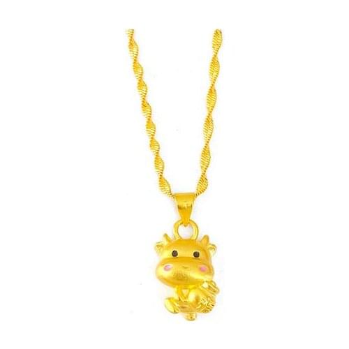 PURE 24K YELLOW GOLD PENDANT / BLESS CRAVED LUCKY CROWN PENDANT /2.25G