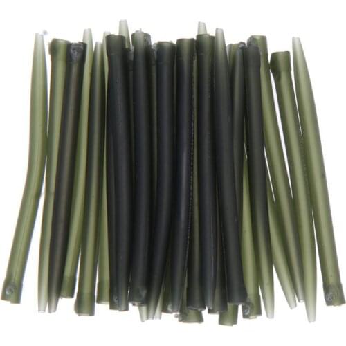 30pcs Terminal Dark Matter Anti Tangle Sleeves Connect with Fishing Hooks Carp Large Bore Prevents Rigs Fishing Tackles Pesca