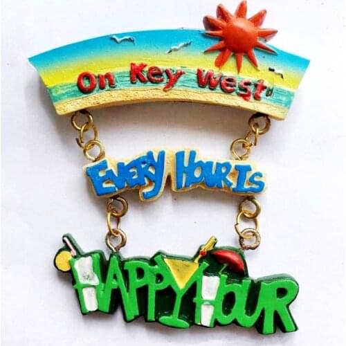 Key West, Florida, U.S 3D Fridge Magnets World Travel Souvenirs Refrigerator Magnetic Stickers Home Decoration