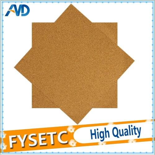 8pcs Square 300x300mm Adhesive Cork Sheets For Prusa i3 /Lulzbot Heated Bed Hot Plate With Tape Thermal Cork Plate
