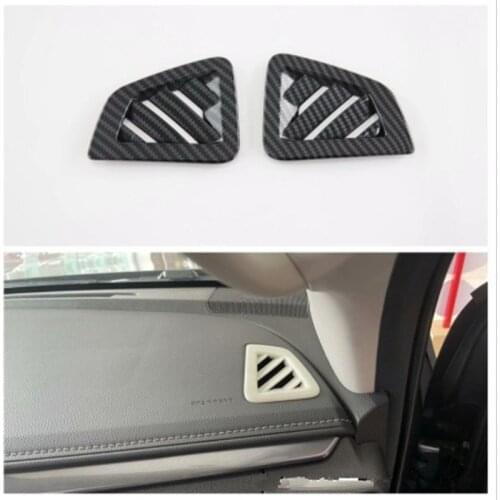ABS Carbon fiber Car Dashboard Air Outlet Panel Cover Frame Trim Sticker For ISUZU D-MAX 2021