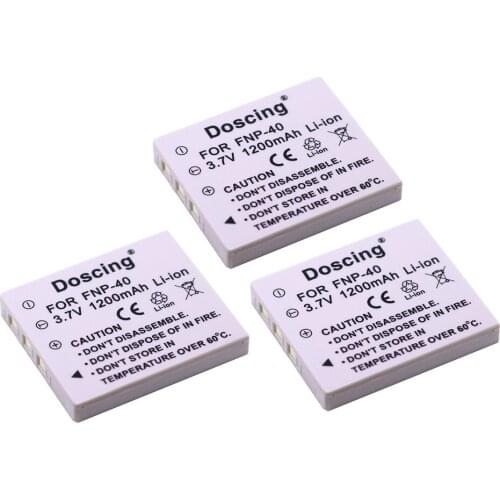 3 pcs 1200mAh NP-40 NP40 Battery for Fuji FinePix 455 F10 F402 F455 F460 F470 F610 F650 F700 F710 F810 F811 V10 Z1 Zoom Z2 Z3