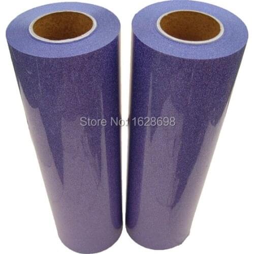 CDG-05 purple Glitter T-shirt Heat Transfer Vinyl / Film, Craft Garment, Cutting Plotter Heat Press for 27 yards/ roll