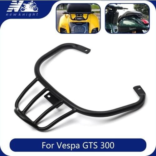 For Vespa GTS300 GTS-300 Black Steel Scooter Rear Bracket Motorcycle Sports Luggage Rack Book Shelf Rack Rear Luggage Bag