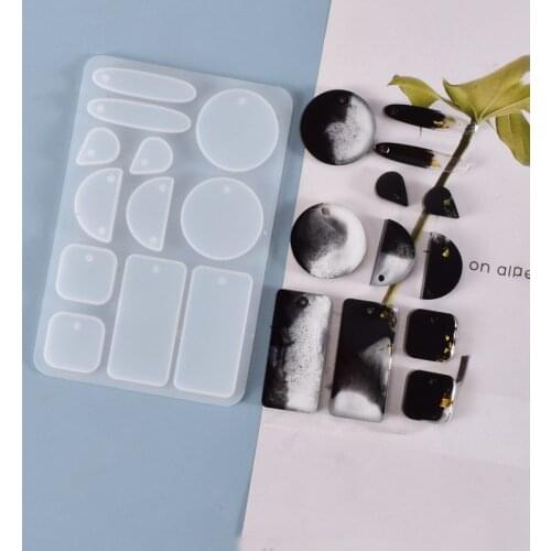 Epoxy Resin Molds Trays Earrings Jewelry Accessories DIY Silicone Mold Crystal Jewelry Pendant creative For Women crafts