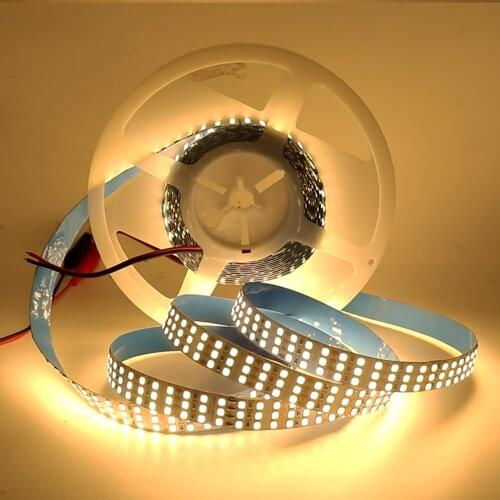 Flexible LED Strip Light 12V 2835 SMD 5m 360/120 LED Ribbon Tape Home Bar Kitchen Lights Decoration Strips 1/3 Rows