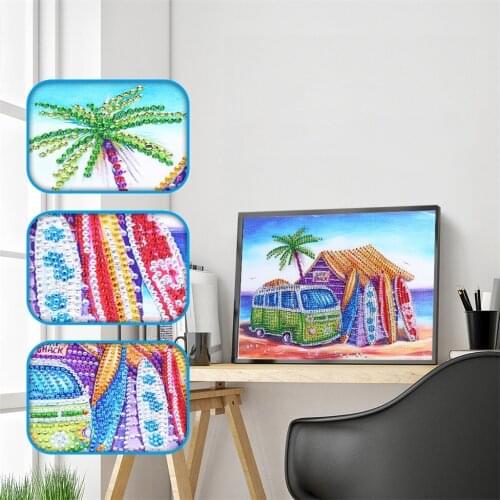 Special Shaped Crystal Drill Sea View 5D DIY Diamond Painting Embroidery Animal Rhinestones Cross Stitch Arts Home Decoration