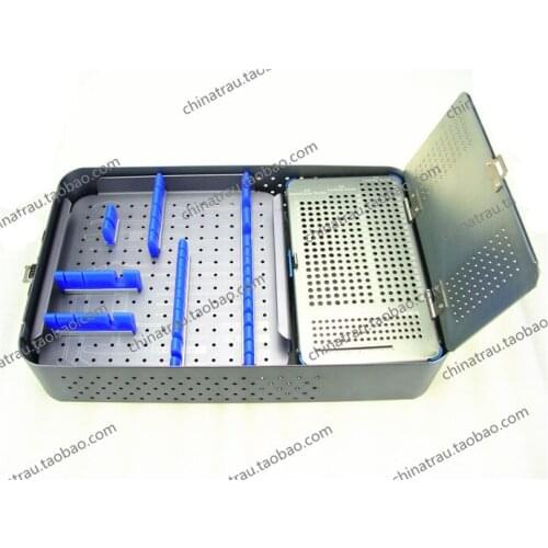 Medical orthopedics instrument sterilizing aluminium alloy box storage box screw and screwdriver&instrument box