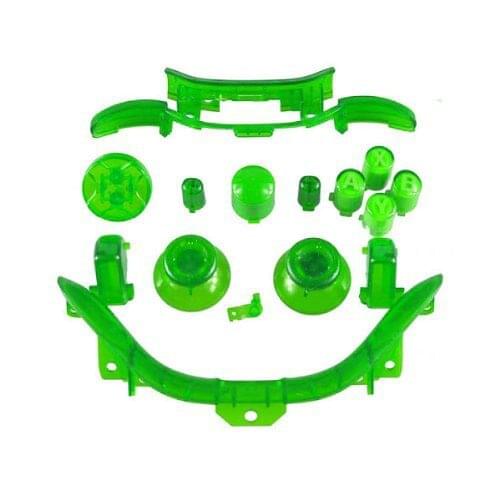 For Xbox 360 controller Transparent Full Parts Set(Thumbsticks D-pad Buttons Triggers Bumpers Bottom Trim) for your controllers