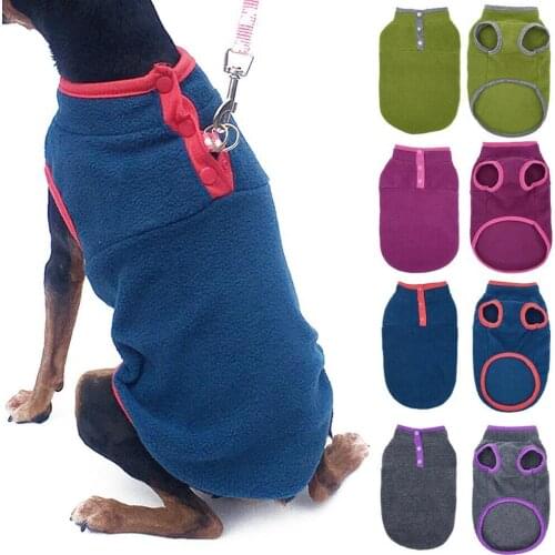 Dog Clothes Winter Autumn Warm Vest For Cute Small Cats Dogs Mult-color Pet Clothes T-shirt Soft Thicken Sweater Outdoor Walking