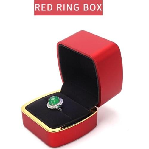 Rounded Red Led Wedding Ring Jewelry Display Packaging Box For Women Earring Pendent Jewellery Holder For Lover Anniversary Gift