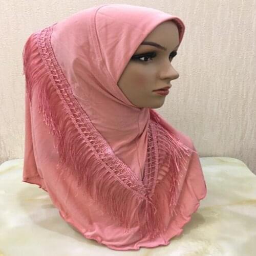 Wholesale Moslem Tassel Muslim One Piece Hijab