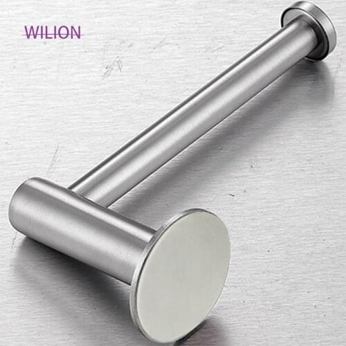 1Pcs No drilling Brushed Polished Toilet Paper Holder Bathroom Accessory Popular Used Stainless Steel Kitchen Bar