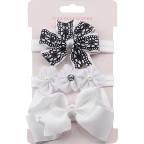 Bowknot Headwear Set Printing Headband Hair Clip Gum For Hair Hairband For Girls Headdress Hairpins
