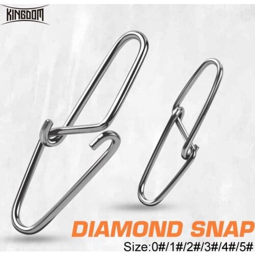 Kingdom DIAMOND SNAP Fishing Hooks 0# 1# 2# 3# 4# 5# Stainless Steel Fly Fishing Jip Barbed Carp Fishhook Sea Tackle Accessories