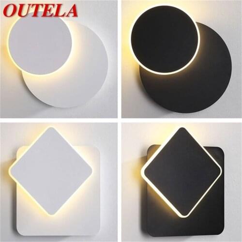 OUTELA Modern Wall Light Fixture Rotating Bedside LED Wall Lamp Creative Decorative For Home Bedroom Living Room Dining Room