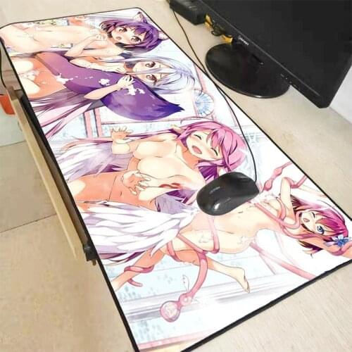 XGZ Sexy Anime Girl Large for CSGO DOTA L XXL Gaming Mouse Pad Laptop Computer Keyboard Desk Lock Edge Non-slip Rubber Mause Mat
