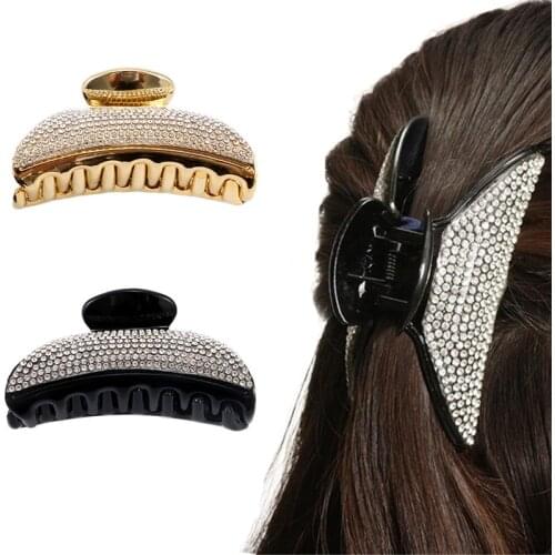 Large Hair Claw Elegant Full Shiny Crystal Women Hairs Clip Hairpin Rhinestone Hair Clamp Headwear Styling Accessories