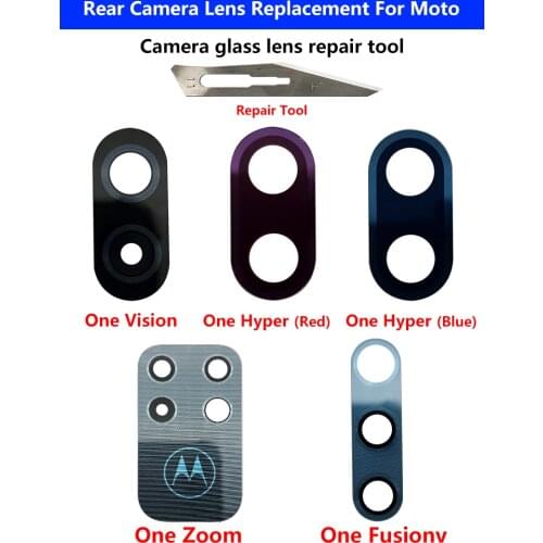 100% Original Camera Glass For Moto One Zoom Rear Back Camera Glass Lens