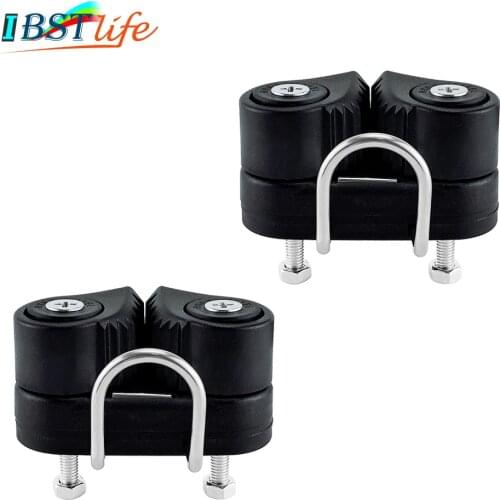2PCS Composite 2 Row Matic Ball Bearing Cam Cleat with leading Ring Pilates Equipment Boat Fast Entry Rope Wire Fairlead sailing