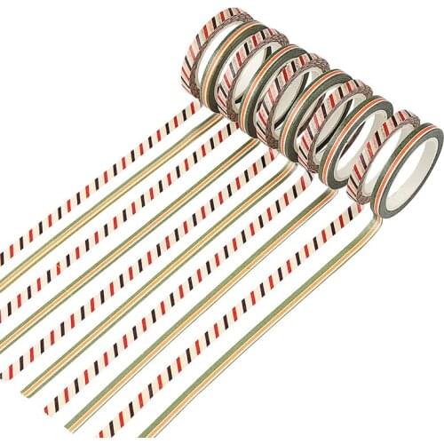 2pcs Japanese Fine Washi Tape Dividing Line Diy Diary Tearable Photo Album Decoration Masking Tape Stationery